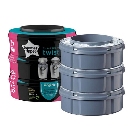 Ricambi Tec Twist&Click, 3 pezzi, Tommee Tippie