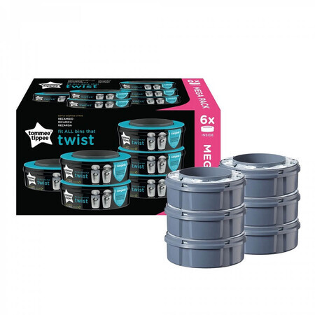 Ricambi Tec Twist, 6 pezzi, Tommee Tippee