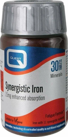 Quest Synergistic IJzer 15mg 30 Tabletten