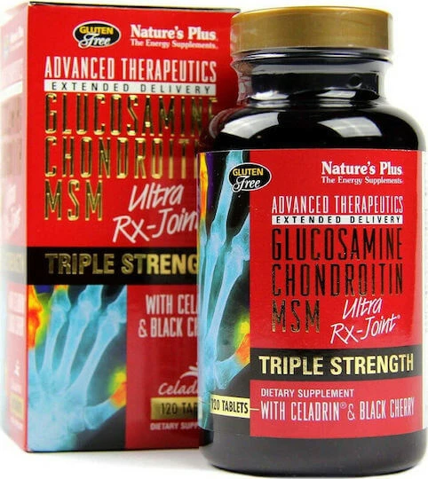 Nature's Plus Triple Strength Ultra Rx-Joint Glucosamine, Chondroïtine & MSM Gewrichts- & botgezondheidssupplement 120 tabs