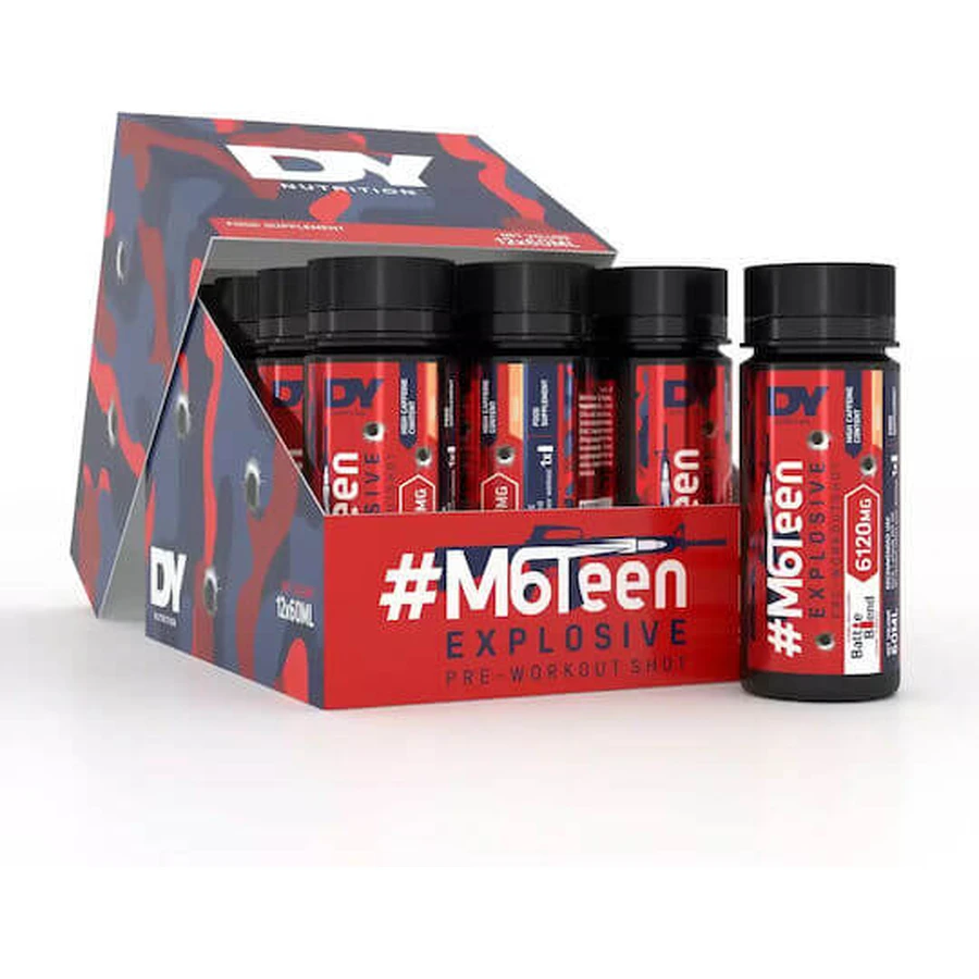 Dorian Yates Pre-Entrenamiento M6Teen Líquido Complemento Alimenticio Especial 12 x 60ml Melocotón