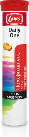 Lanes Daily One Multivitamine voor Energie Sinaasappel 20 tabs eff