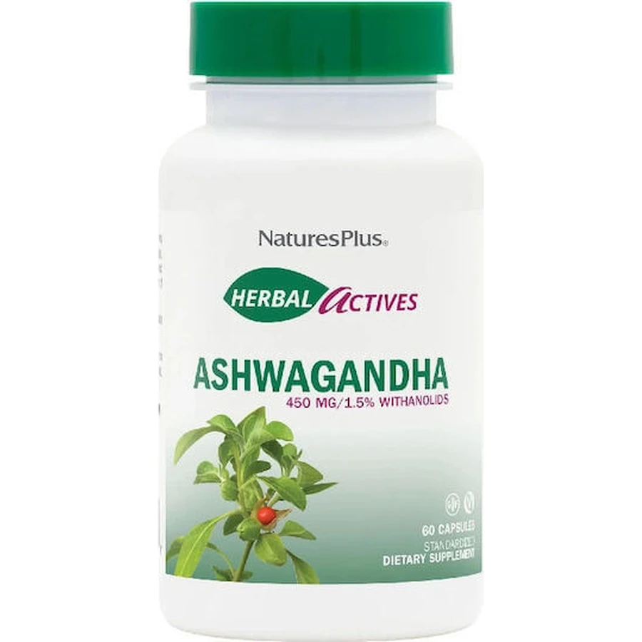 Nature's Plus Herbal Actives Ashwagandha 60 capsule veget