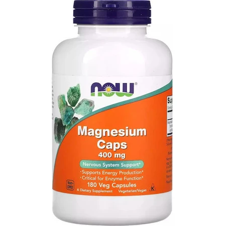 Now Foods Magnesium 400mg 180 plantaardige capsules