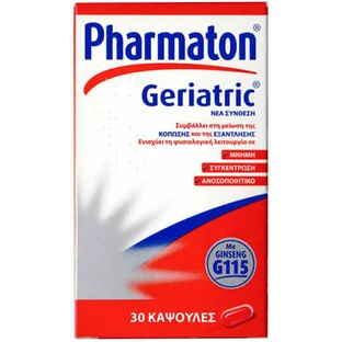 Pharmaton Geriatric Multivitamin for Energy & Immune System Boost 30 caps