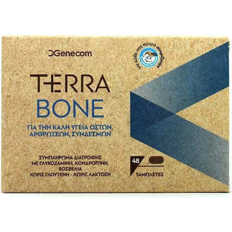 Genecom Terra Suplemento para la salud ósea y articular 48 comp.