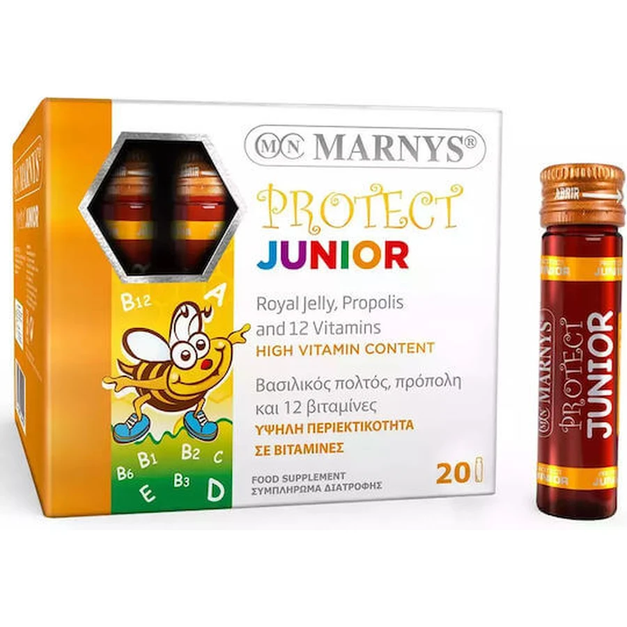 Marnys Protect Junior Body Defense with Royal Jelly, Propolis and 12 Vitamins 20 x 0ml Berries