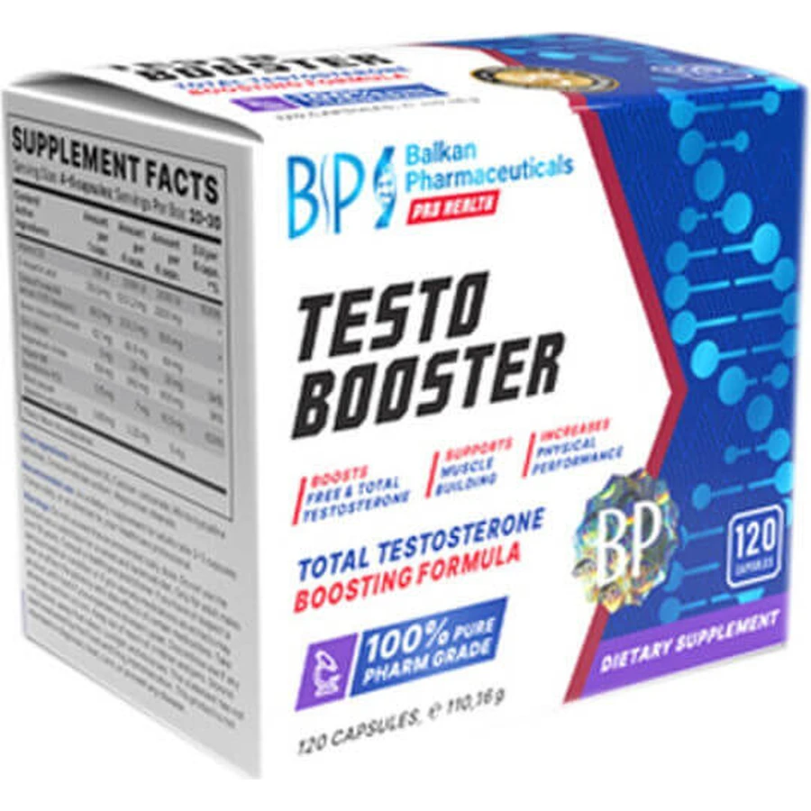 Balkan Pharmaceuticals Testo Booster Testosterone Boosting Supplement 120 softgels