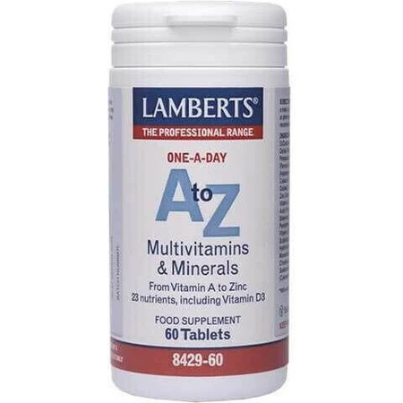 Lamberts A to Z Multivitamins Multivitamin for Energy, Immune System Strengthening & Egg Health Multivitaminas y Minerales 60 Comprimidos
