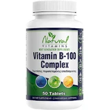 Natürliche Vitamine Vitamin B B-Komplex Vitamin für Energie, Immun- und Nervensystem Stärkung 100mg 50 Tabletten