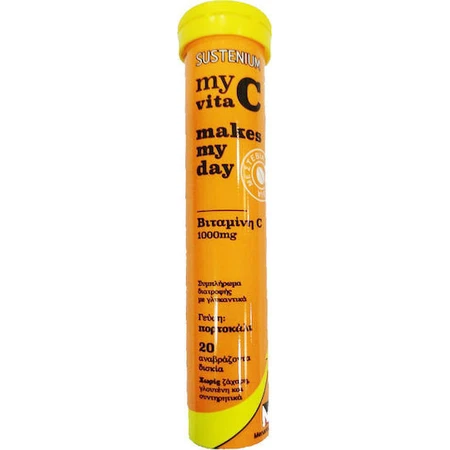 Menarini Sustenium My Vita C Makes My Day Vitamin für Immunsystem Stärkung, Haut & Antioxidans Aktion 1000mg Orange 20 Tabs von ef