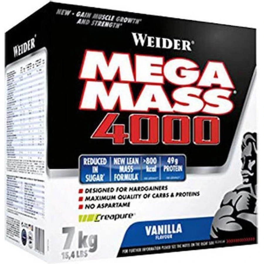Weider Mega Mass 4000 with Creatine & Vanilla Flavor 7kg