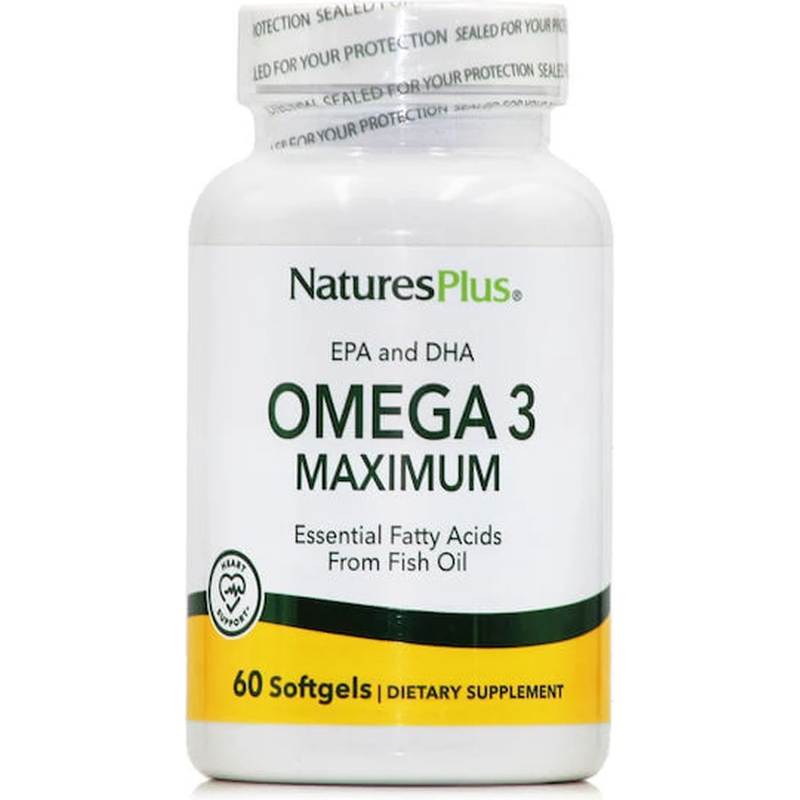 Nature's Plus Omega 3 Maximum Fischöl 60 Weichkapseln