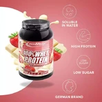 IronMaxx 100% Whey Protein Proteine del siero del latte al gusto di cioccolato bianco e fragola 900gr
