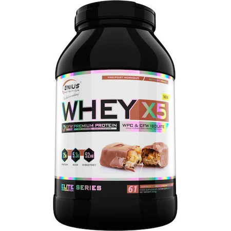 Genius Nutrition Whey Protein X5 Proteína de suero de leche aromatizada con sabor a chocolate y avellanas 2kg