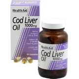 Health Aid Aceite de hígado de bacalao Aceite de hígado de bacalao Apto para niños 1000mg 30 cápsulas blandas Sin sabor
