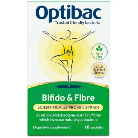 OptiBac Bifido & Fibre Probiotica voor Volwassenen en Kinderen 10 sachets