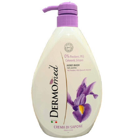 Liquid soap with pump Talc and Iris, 1000 ml, Dermomed