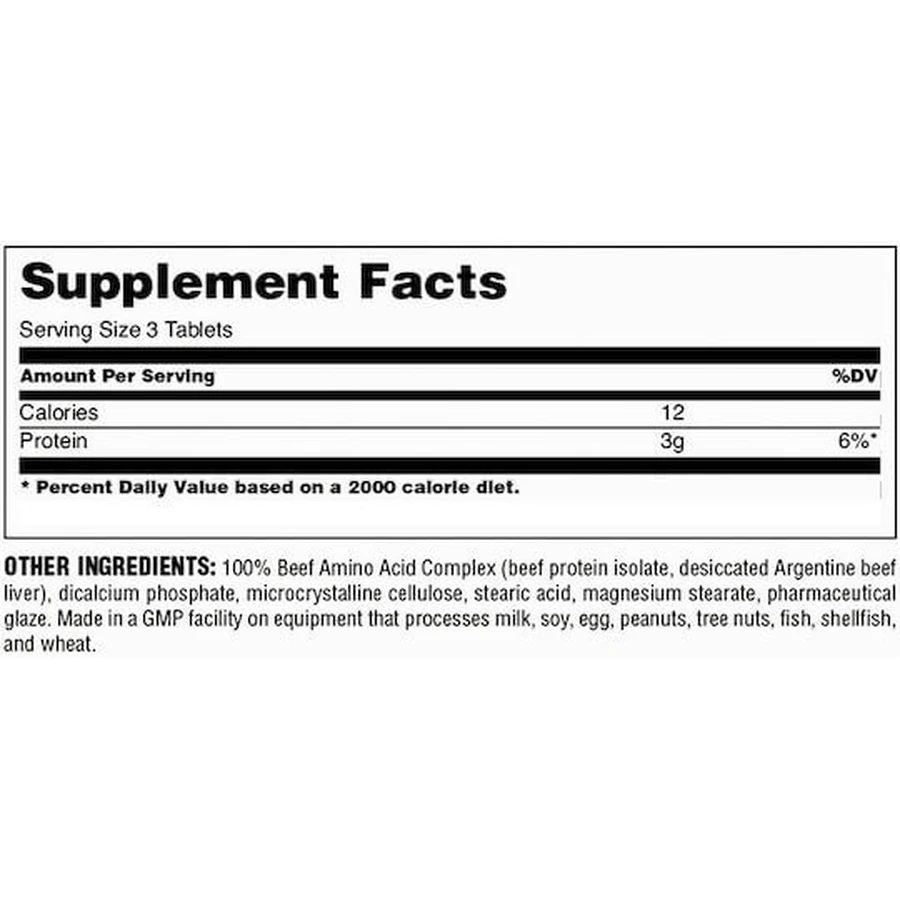Universal Nutrition 100% Carne de vacuno Aminos 400 Tableta