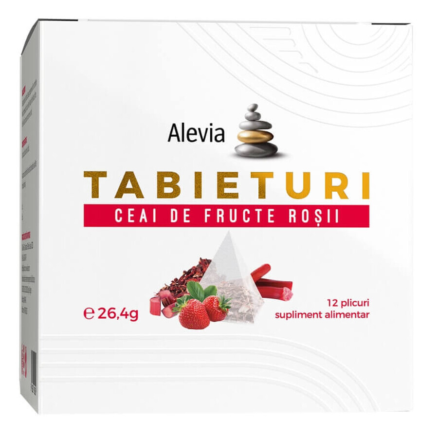 Tabieturi tè ai frutti rossi, 12 bustine, Alevia