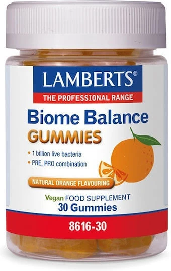 Lamberts Biome Balance 30 geleisnoepjes Sinaasappel