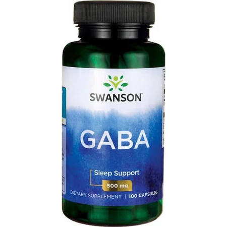 Swanson GABA 500mg 100 Capsules Niet-gearomatiseerd