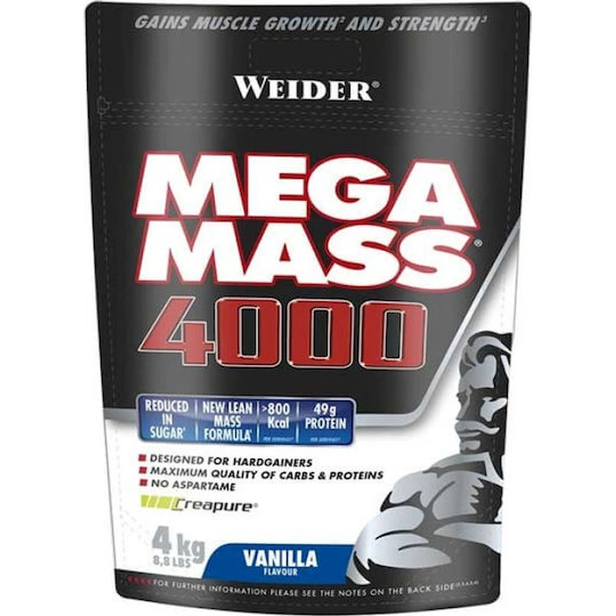 Weider Mega Mass 4000 with Creatine & Vanilla Flavor 4kg