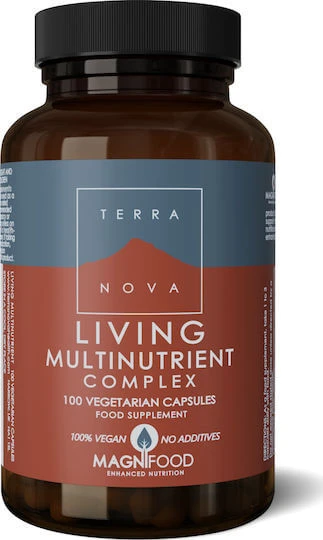 TerraNova Living Multinutriënt Energie Multivitamine Complex 900mg 100 plantaardige capsules