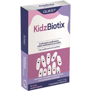 Quest Kidz Biotix Probiotics for Kids 15 compresse masticabili Pompelmo