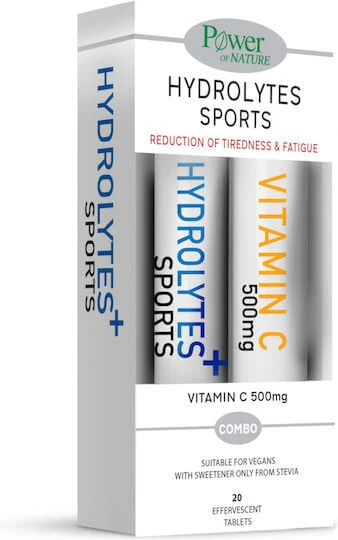Power Of Nature Hydrolytes Sport met Stevia & Vitamine C 500mg Sinaasappel 2x10 bruistabletten