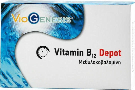 Viogenesis Vitamine B12 Depot Vitamine voor de gezondheid van het zenuwstelsel 1000mg 30 caps