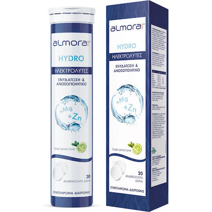 almora PLUS® HYDRO Elektrolity dla nawodnienia organizmu i wzmocnienia układu odpornościowego Lemon 20 tabs eff: ceny i cechy