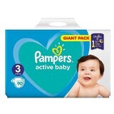 Diapers Active Baby No. 3, 6- 10 kg, 90 pieces, Pampers