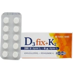 UNI-PHARMA D3 Fix + K2 Vitamine pour le Renforcement du Système Immunitaire et la Santé des Œufs 2000iu 45mcg 60 Comprimés