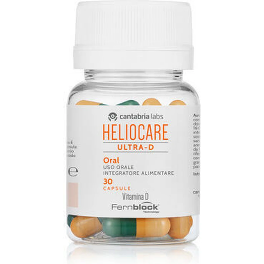 Heliocare Ultra-D Multivitaminico per la pelle, la salute delle ossa e l'azione antiossidante 30 capsule