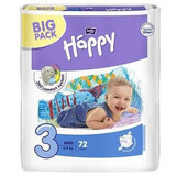 Middy Diaper No. 3, 5-9 kg, 72 pieces, Happy