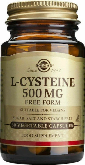 Solgar L-Cysteïne 30 Kruidencapsules Niet-gearomatiseerd