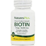 Nature's Plus Clinical Strength Biotin Vitamin for Hair, Skin & Nails 10mg 90 Tablets