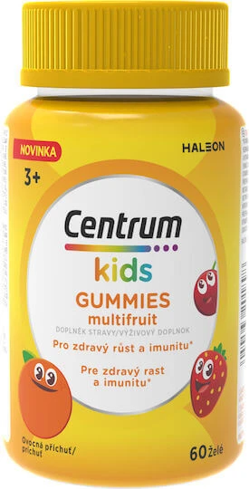 Centrum Kids Gummies Multivitamine ter ondersteuning van een gezonde ontwikkeling van kinderen voor versterking van het immuunsysteem Multifruit 60 jelly sweets