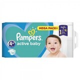 Diapers No.4+ Active Baby Dry, 9-16 Kg, 120 pcs, Pampers