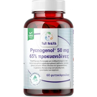Full Health Pycnogenol 50mg Nahrungsergänzungsmittel Spezial 60 pflanzliche Kapseln
