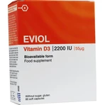 Eviol Vitamine D3 voor versterking immuunsysteem & schapengezondheid 2200iu 60 x 1 zachte capsules