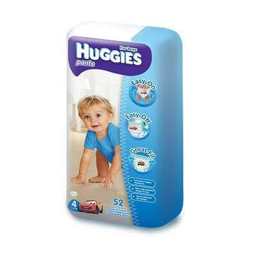 Luierbroekjes - Jongen, Mega Nr. 4, 9-14 kg, 52 stuks, Huggies