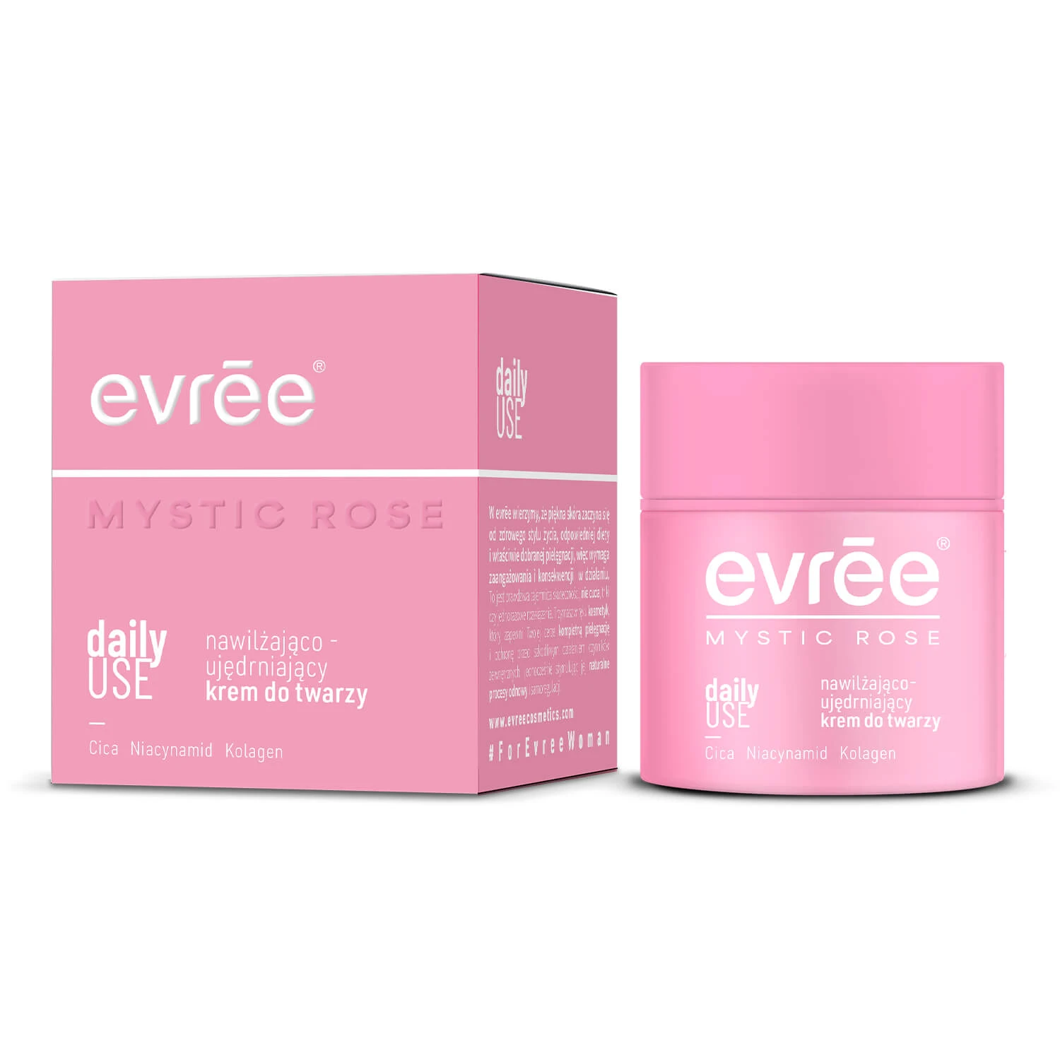 Evree Mystic Rose Daily Use, hydraterende en verstevigende gezichtscrème, 50 ml