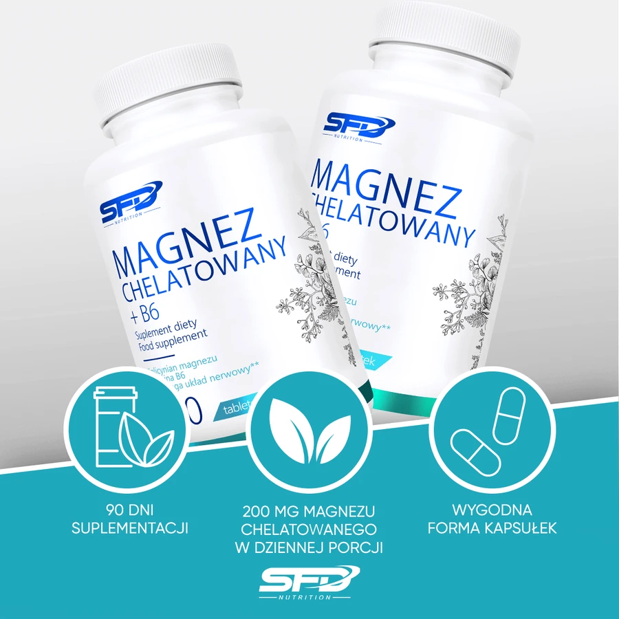 SFD Magnesio quelado + B6, 180 comprimidos