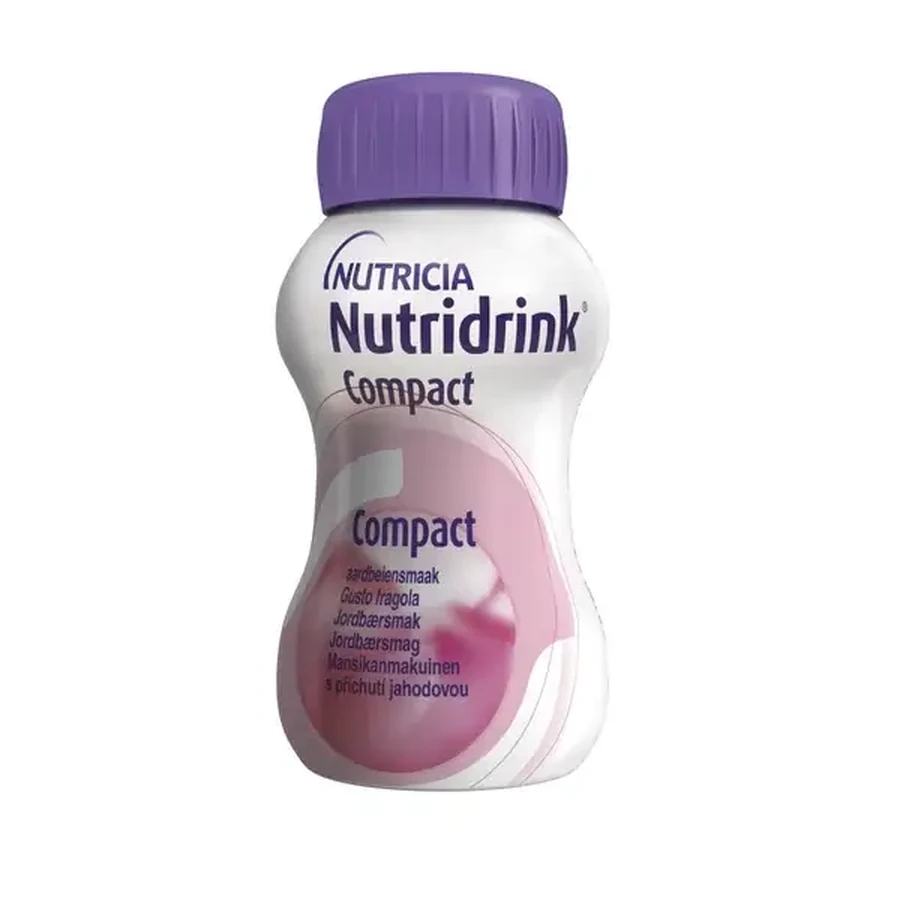 Nutridrink Compact Sabor Fresa Nutridrink Compact 4x125 ml, bebida para uso médico