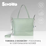 Bolsa de piel sintética Oliva Grullas Sensillo