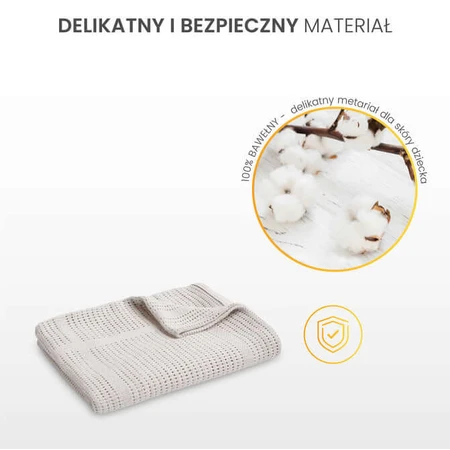 Blanket 100% Cotton Moli Light Pink Sensillo
