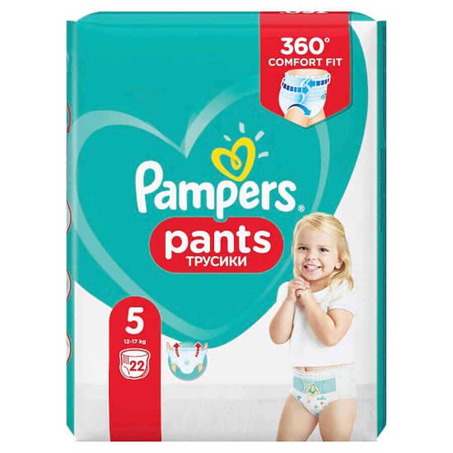 Pañales Pants Junior No. 5, 11-18 kg, 22 piezas, Pampers