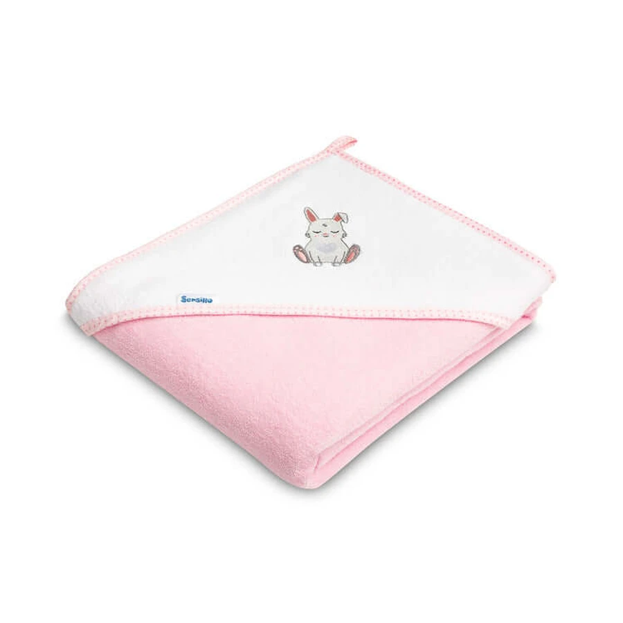 Badhanddoek 100X100 Roze Bunny